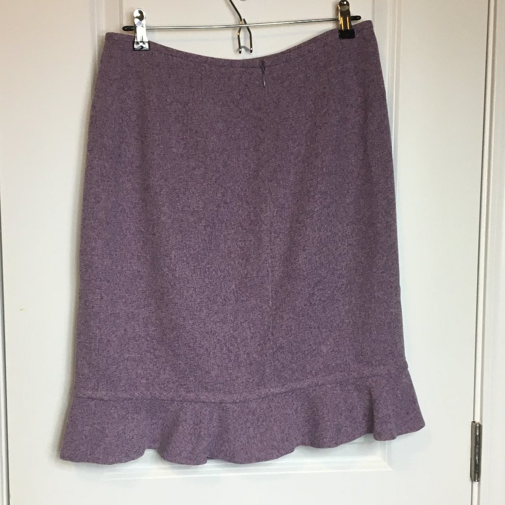 Kasper Purple Retro A-Line Peplum Hem Skirt 10P - Picture 3 of 7